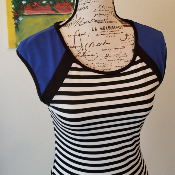 NWOT black & White stripe dress by Forever21 - Picture 3 of 4